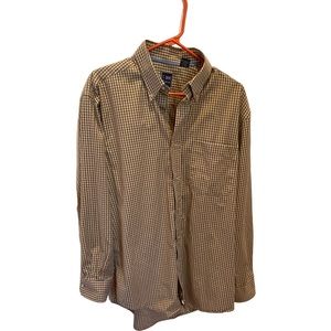 T. Harris London Brown Checked Shirt Size L
